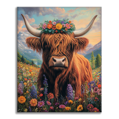 Zestaw Krowa z Highland - Malowanie po Numerach - Cheerful Painting
