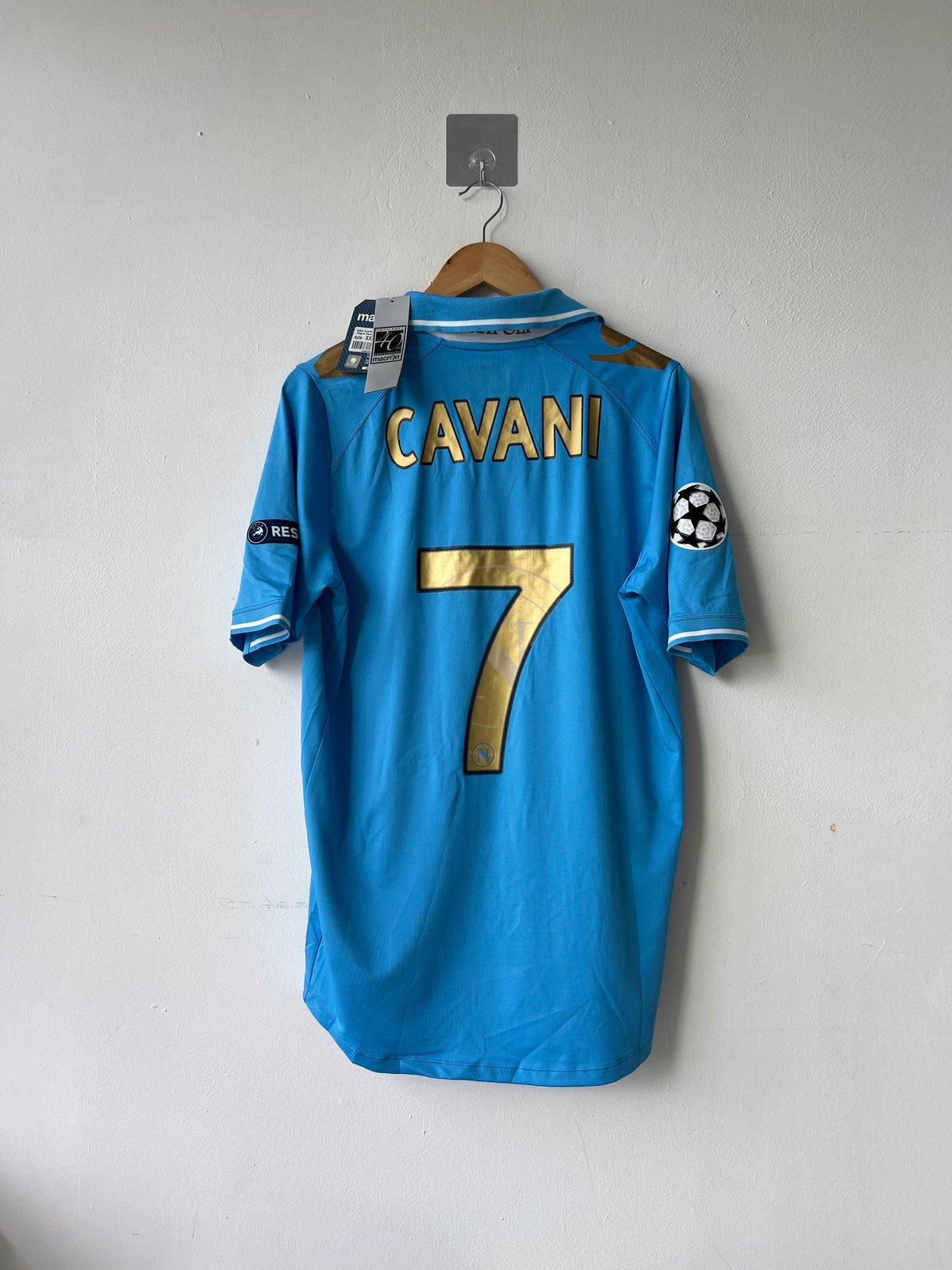 (XL fits M) Napoli 2011-12 CL Home Shirt Cavani #7 (NEW)